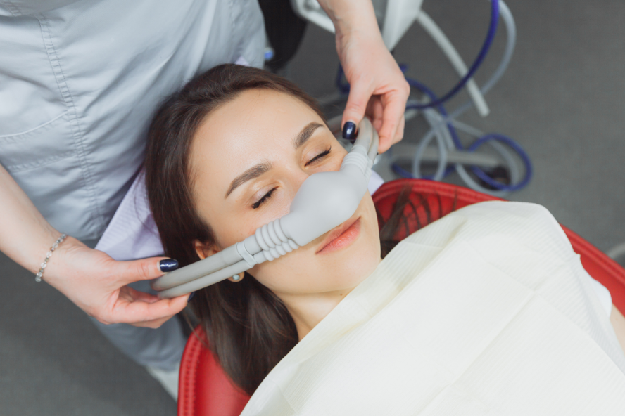 Patient undergoing dental sedation